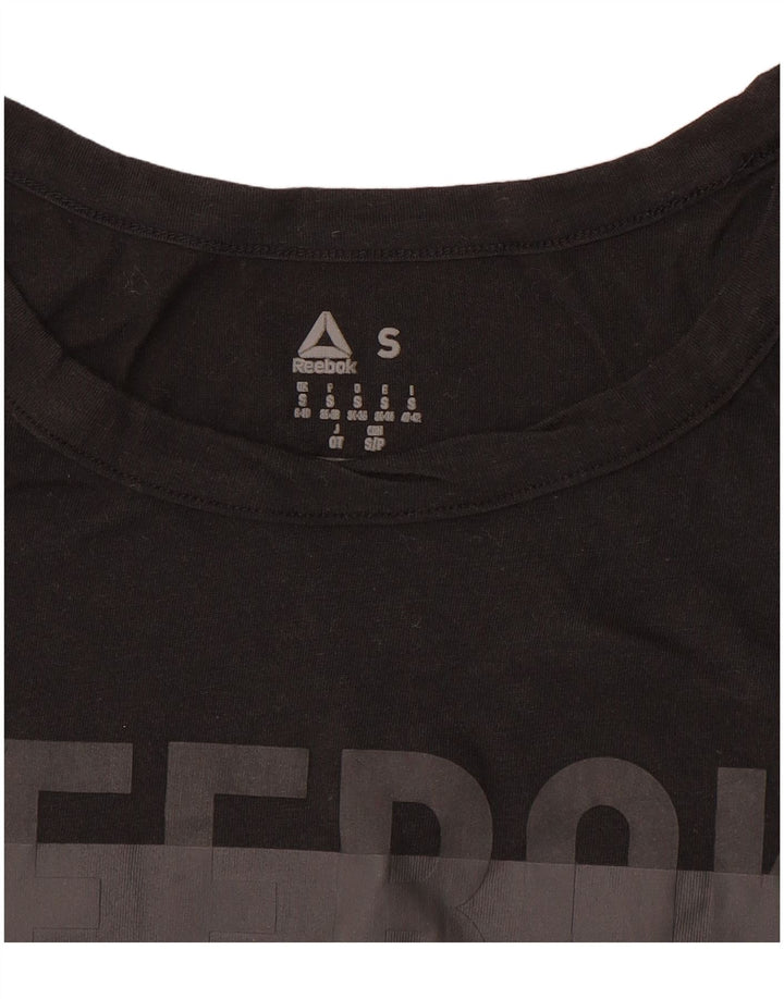 Reebok Γυναικείο Γραφικό Γιλέκο Τοπ UK 8/10 Small Black