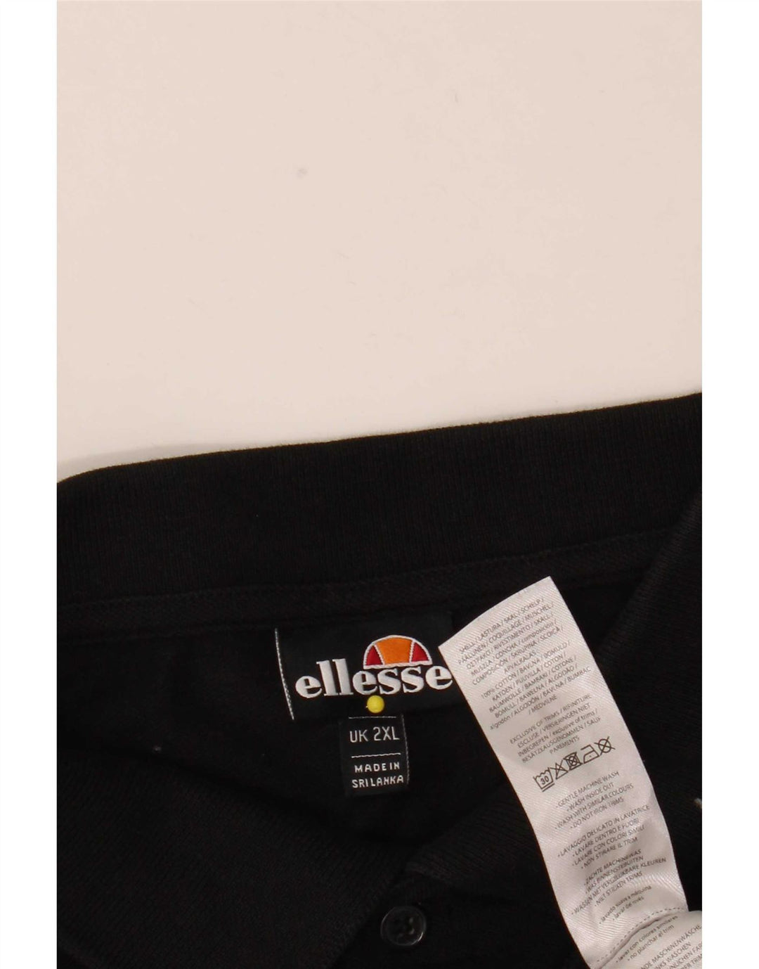 Ellesse Ανδρικό Πόλο Μπλουζάκι 2XL Μαύρο βαμβακερό