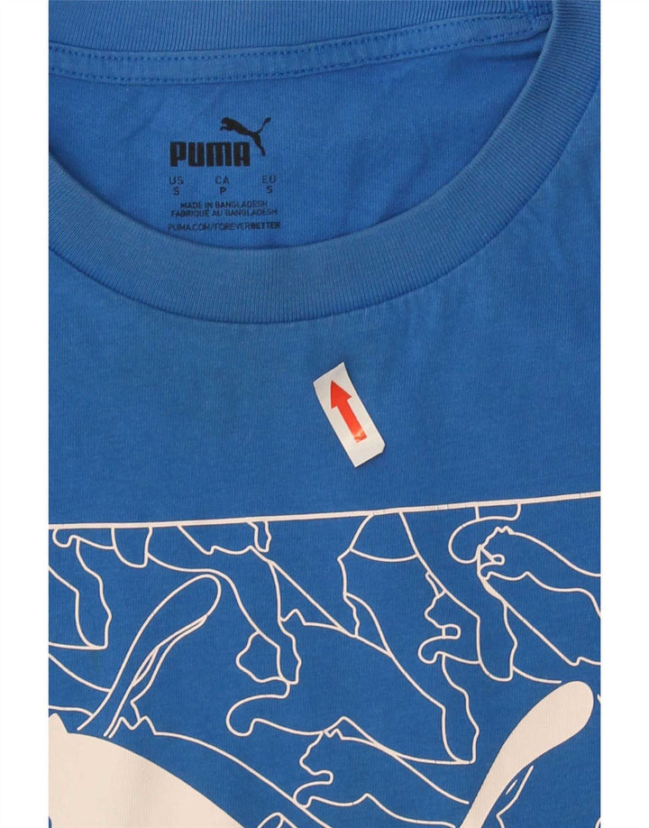 Ανδρικό γραφικό μπλουζάκι Puma τοπ μικρό μπλε