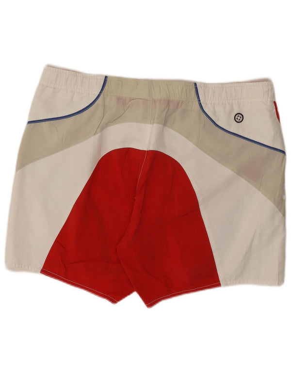 Colmar Mens Graphic Swimming Shorts IT 54 XL Red Colourblock Polyester