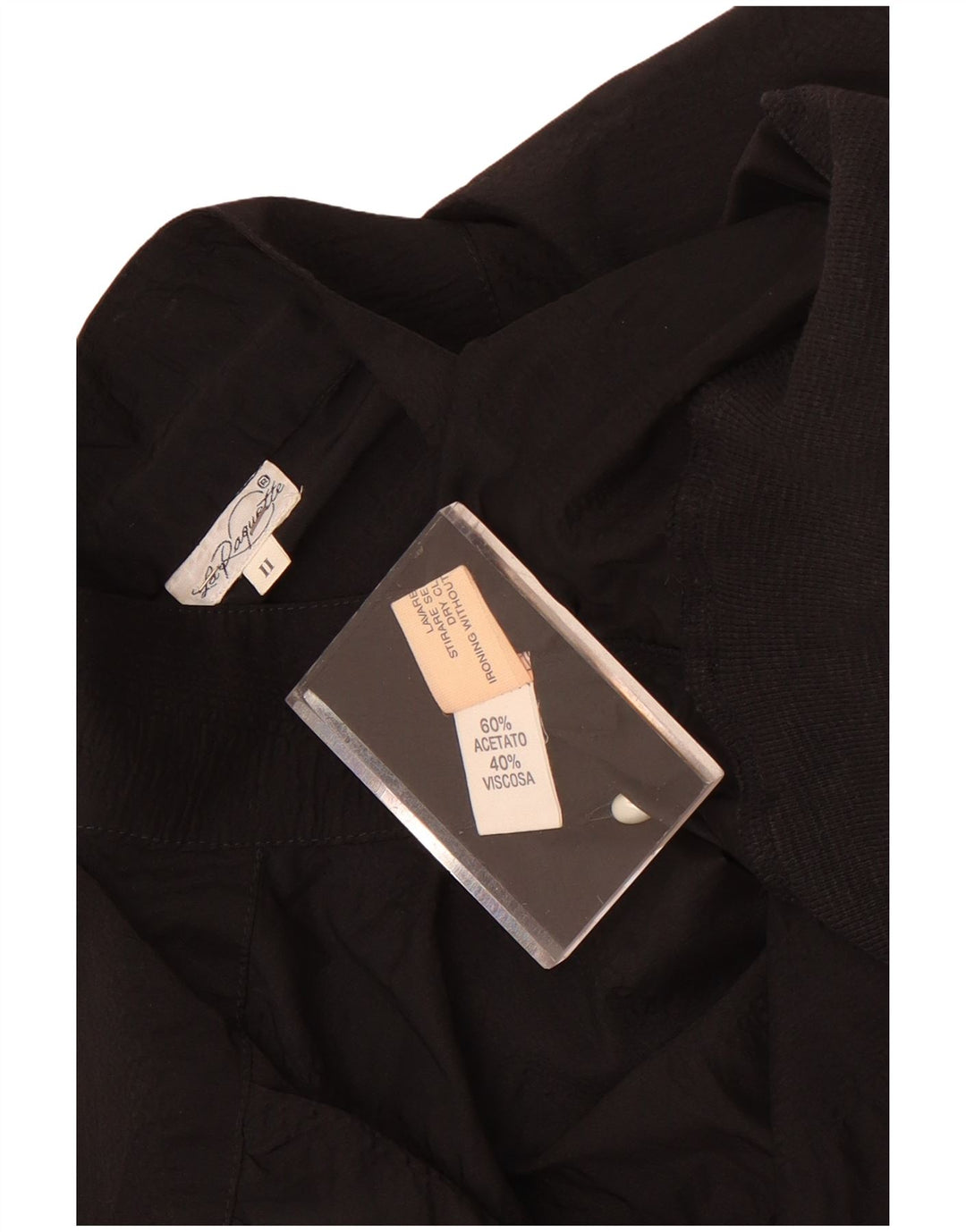 Vintage γυναικείο πουκάμισο μπλούζα UK 18 XL Μαύρο Acetate