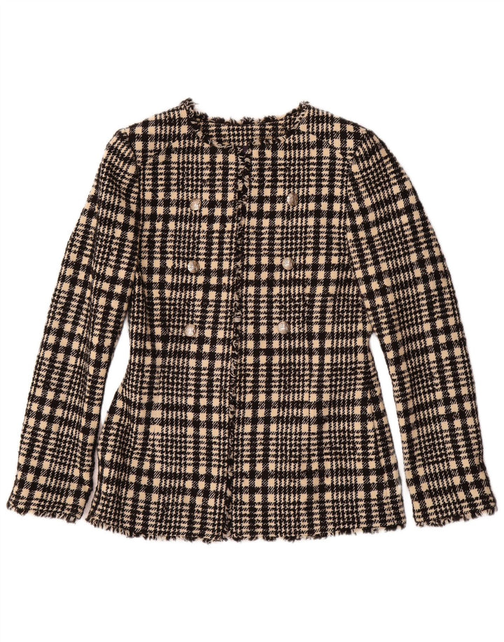 Marks & Spencer Γυναικείο Μπουφάν Blazer UK 6 XS Μαύρο καρό πολυεστέρα