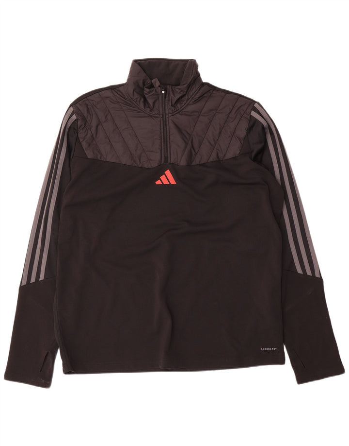 Adidas Ανδρική φόρμα πουλόβερ με φερμουάρ Aeroready Top XL Μαύρο Colourblock