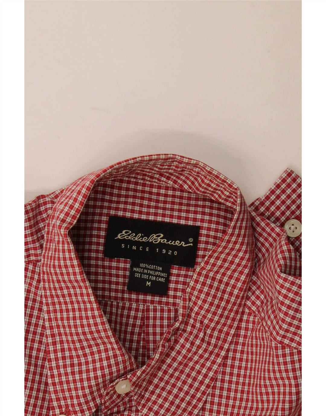 Ανδρικό πουκάμισο Eddie Bauer, μεσαίο κόκκινο βαμβακερό