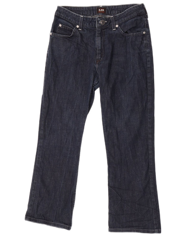 Lee Womens Cameron Straight Jeans W30 L33 Navy Blue Cotton