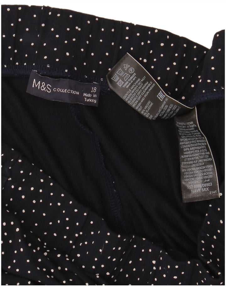 Γυναικεία κολάν Marks & Spencer UK 18 XL Navy Blue Dot Viscose
