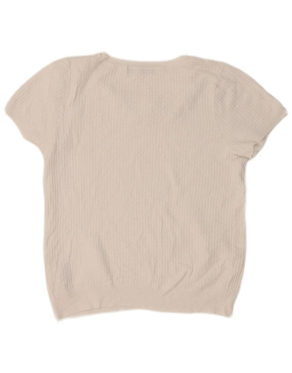 Marks & Spencer Γυναικείο T-Shirt τοπ UK 10 Small λευκό βαμβακερό