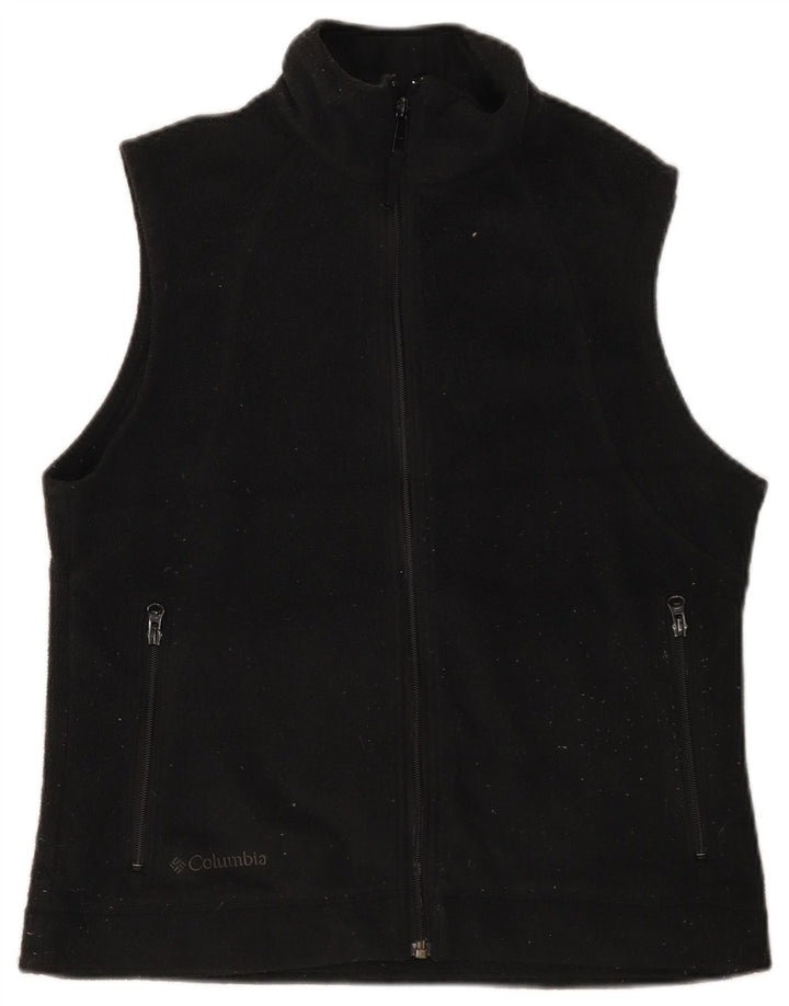 COLUMBIA Γυναικείο Fleece Gilet UK 14 Medium Black Polyester