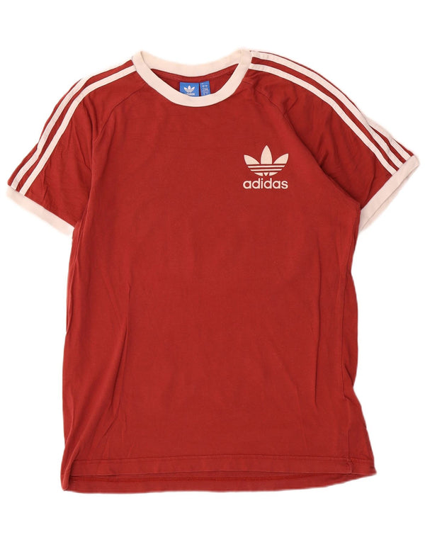 Ανδρικό γραφικό T-Shirt Adidas Top Large Red Colourblock Βαμβακερό
