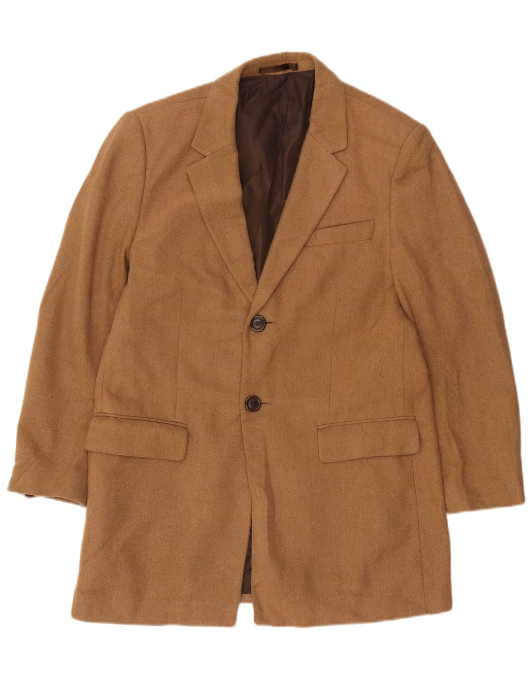 Marks & Spencer Ανδρικό μπλέιζερ με 2 κουμπιά μπουφάν UK 38 Μεσαίου καφέ πολυεστέρα