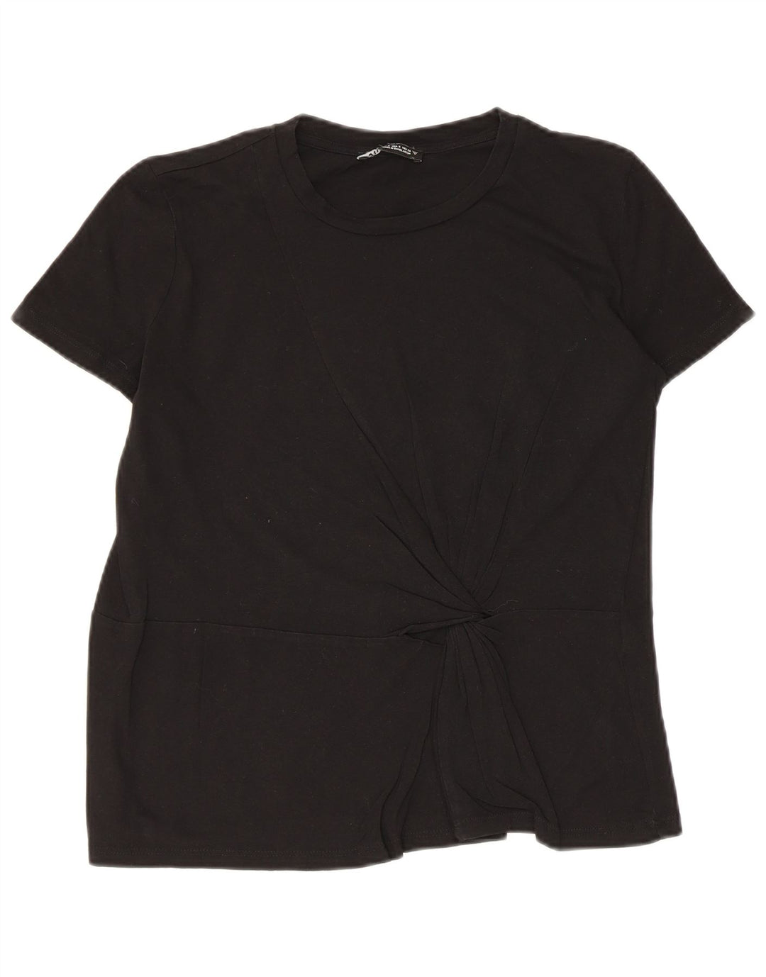 Zara Γυναικεία Μπλούζα Τοπ UK 10 Small Black Cotton