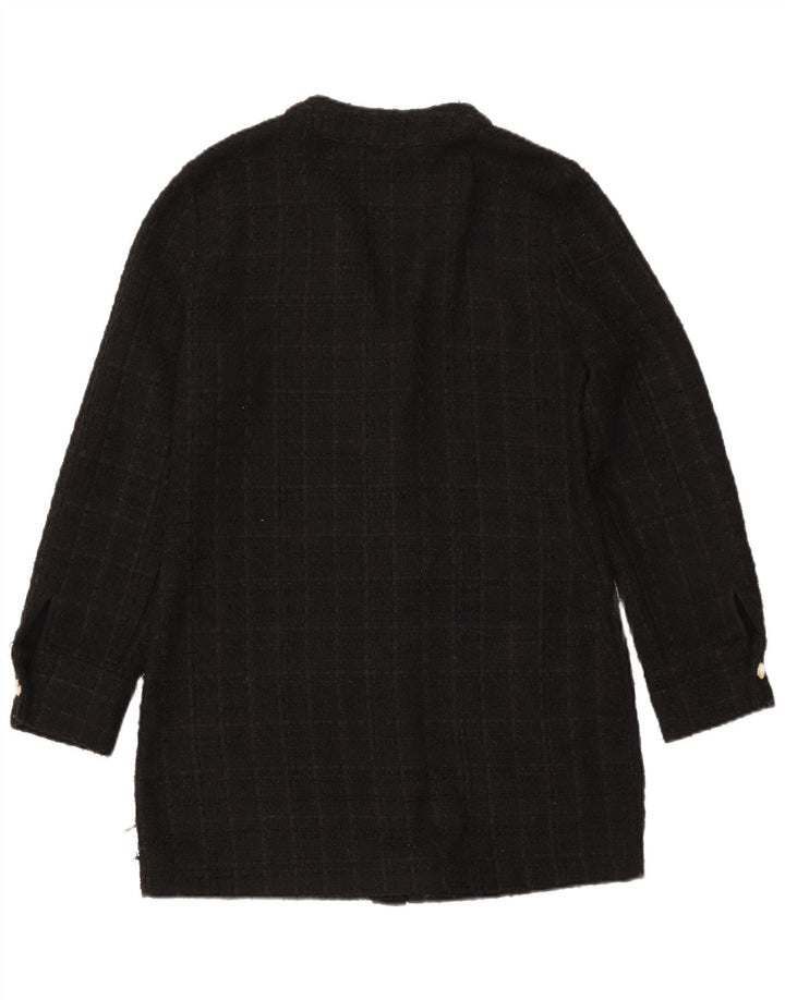 Zara Γυναικεία Ζακέτα Longline UK 14 Medium Black