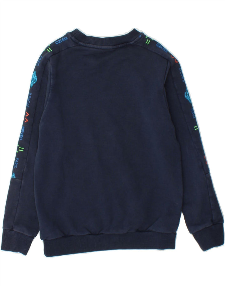 KENZO Boys Graphic Sweatshirt Jumper 7-8 Years  Navy Blue Cotton Vintage Kenzo and Second-Hand Kenzo from Messina Hembry 