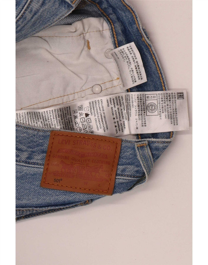 Levi's Womens 501 Straight Jeans W25 L30 Blue Cotton