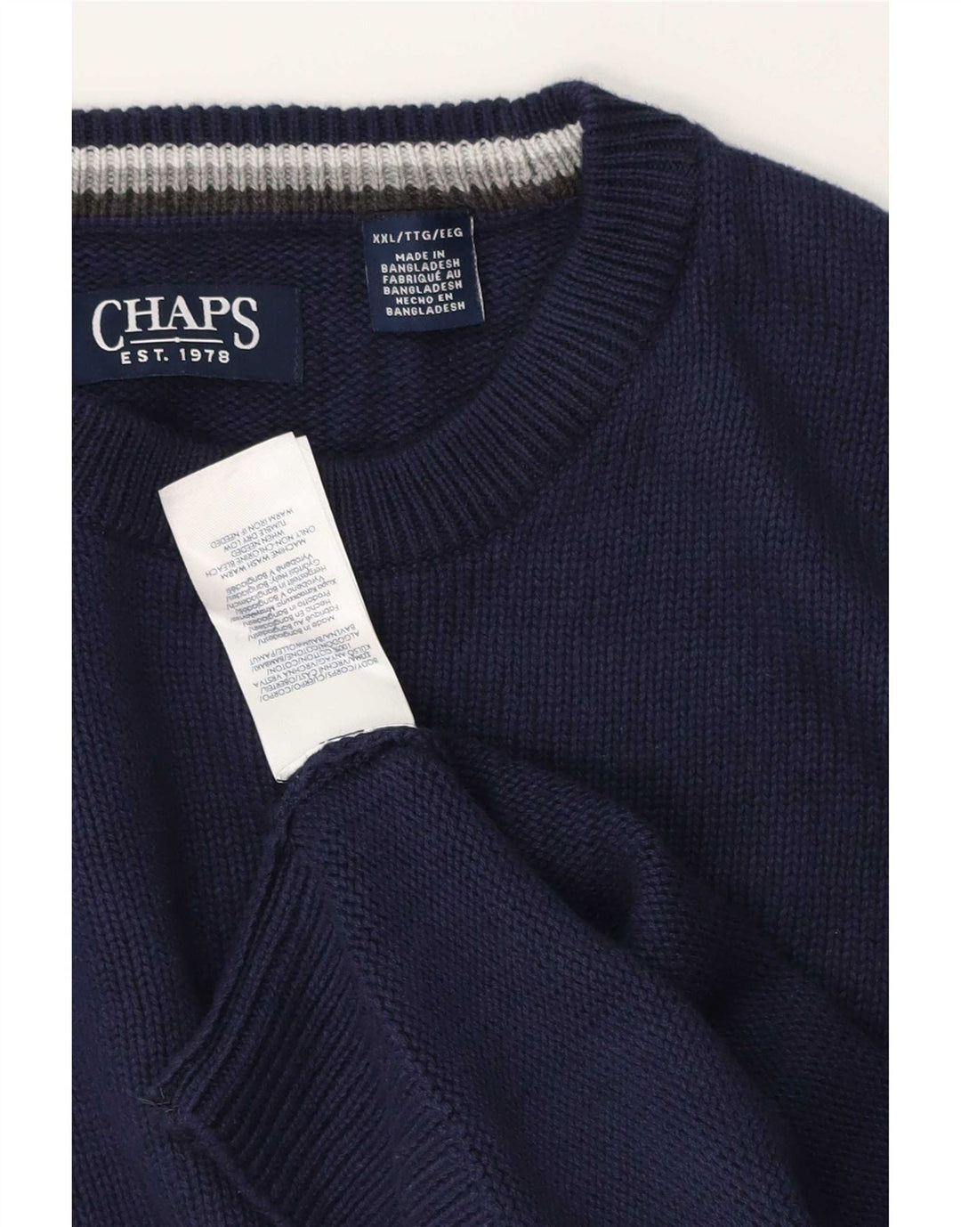 Ανδρικό Chaps Regular Fit Crew Neck Jumper πουλόβερ 2XL Navy Blue Classic