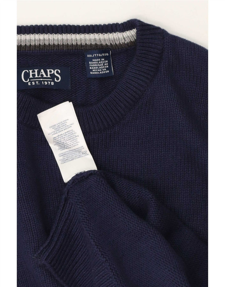 Ανδρικό Chaps Regular Fit Crew Neck Jumper πουλόβερ 2XL Navy Blue Classic
