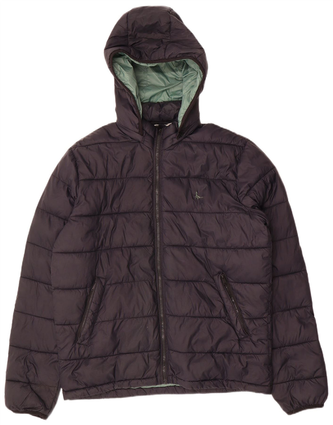 Jack Wills Ανδρικό μπουφάν με κουκούλα UK 38 Medium Black Nylon