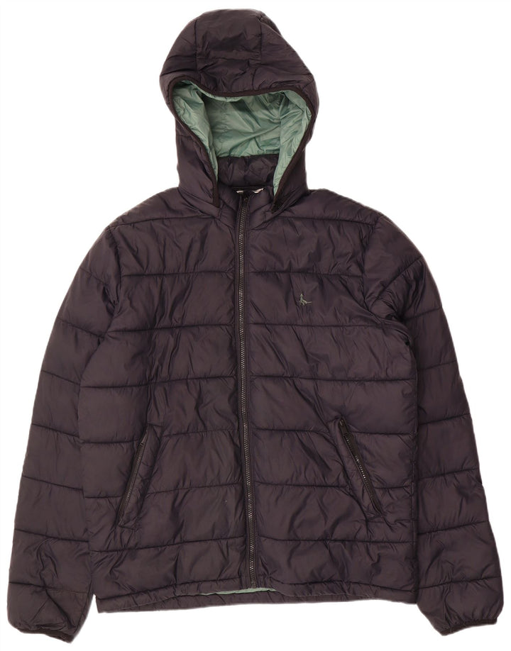 Jack Wills Ανδρικό μπουφάν με κουκούλα UK 38 Medium Black Nylon