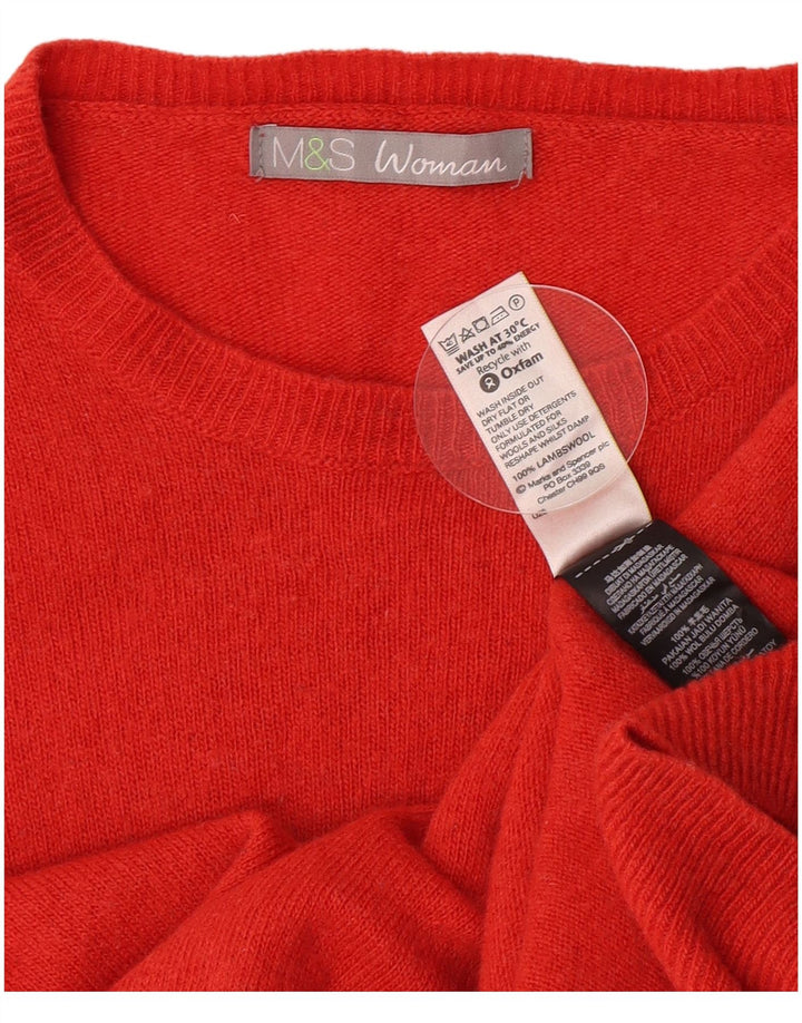 Marks & Spencer Γυναικείο πουλόβερ με λαιμόκαυστο UK 12 Medium Orange