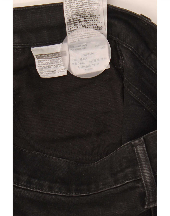 Levi's Womens Line 8 Slim Jeans W30 L34 Μαύρο βαμβακερό