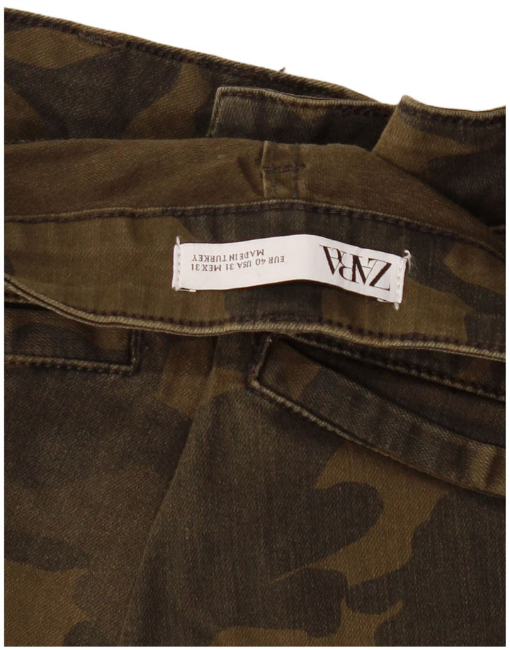 Ανδρικό παντελόνι ZARA Distressed Cargo EU 40 Medium W31 L29 Khaki Camouflage