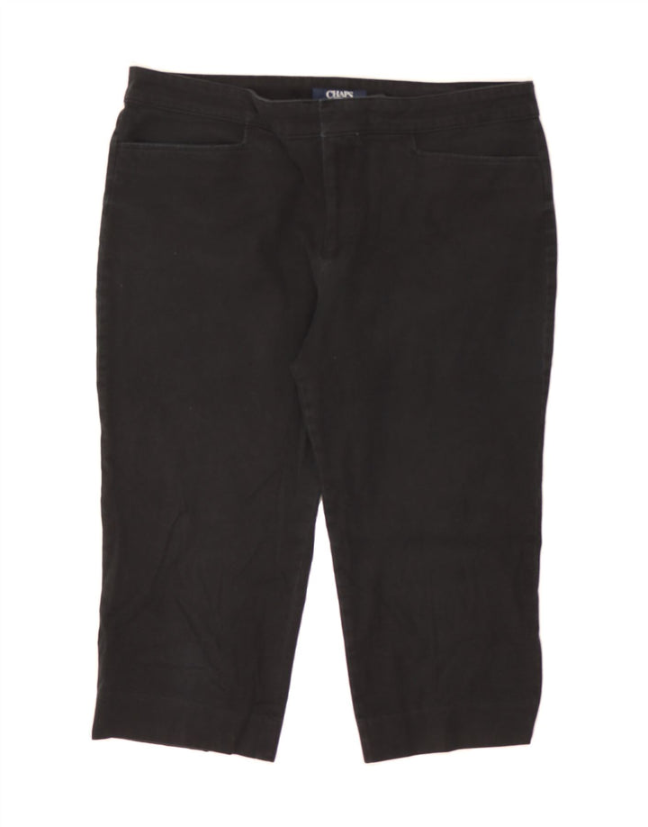 CHAPS Womens Capri Jeans US 16 2XL W34 L20 Black Cotton Vintage Chaps and Second-Hand Chaps from Messina Hembry 
