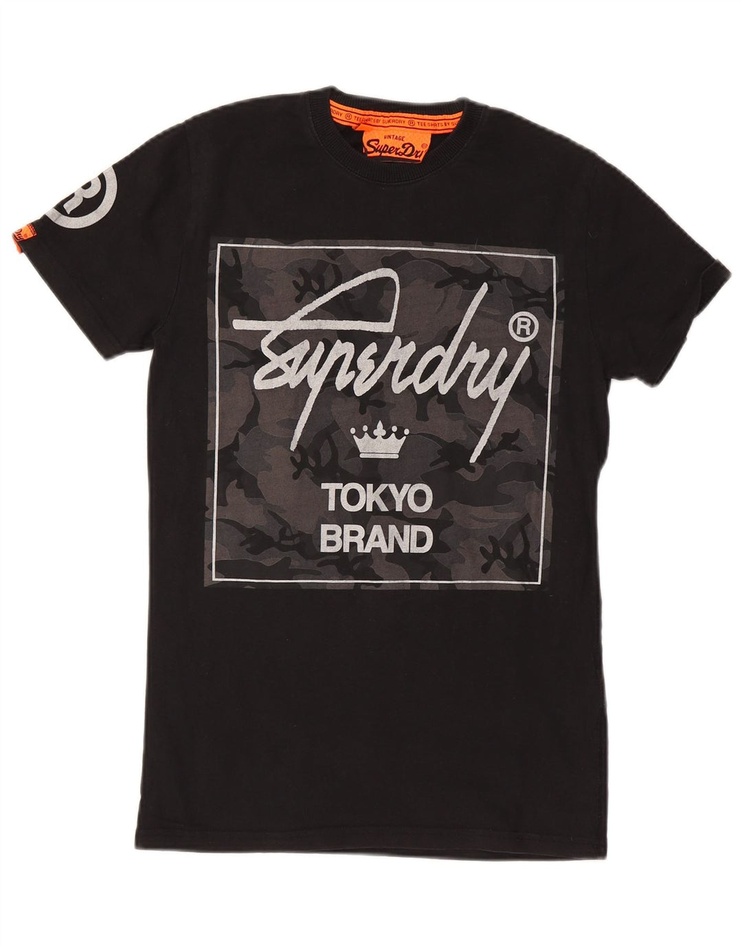 Ανδρικό γραφικό T-Shirt SUPERDRY Top XS Μαύρο βαμβακερό