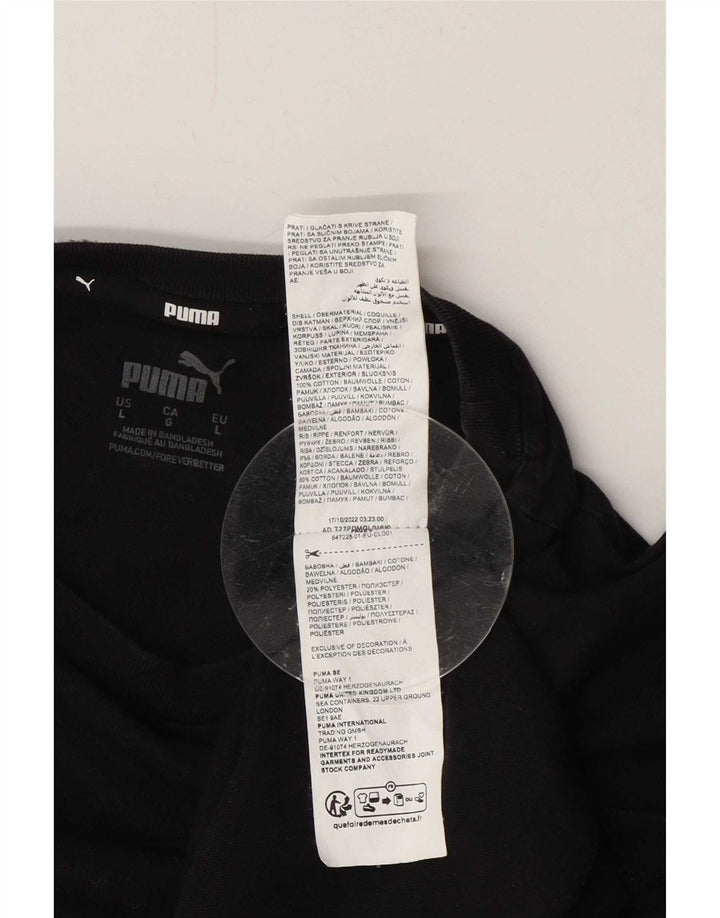 Puma Ανδρικό T-Shirt κανονικό μπλουζάκι Top μεγάλο μαύρο βαμβακερό