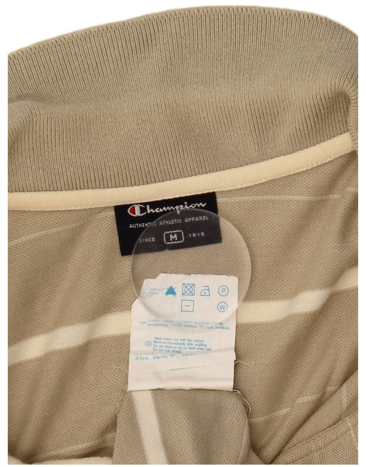 Ανδρικό μπλουζάκι πόλο Champion, μεσαίο μπεζ, βαμβακερό ριγέ
