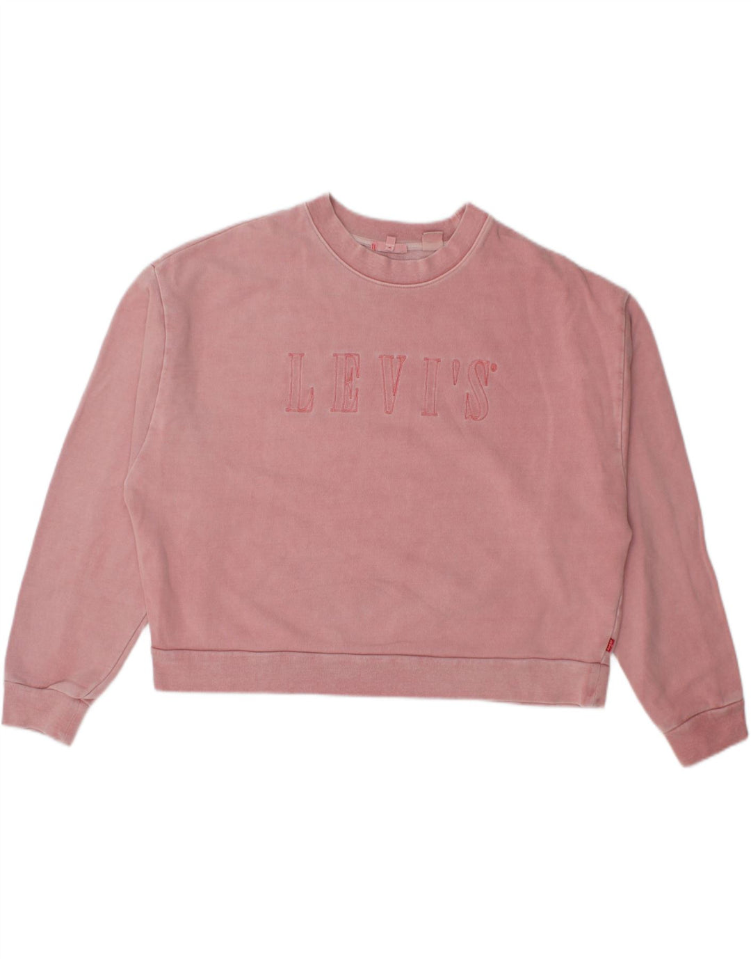 Γυναικείο γραφικό φούτερ Levi's Oversized Crop Jumper UK 14 Medium Pink