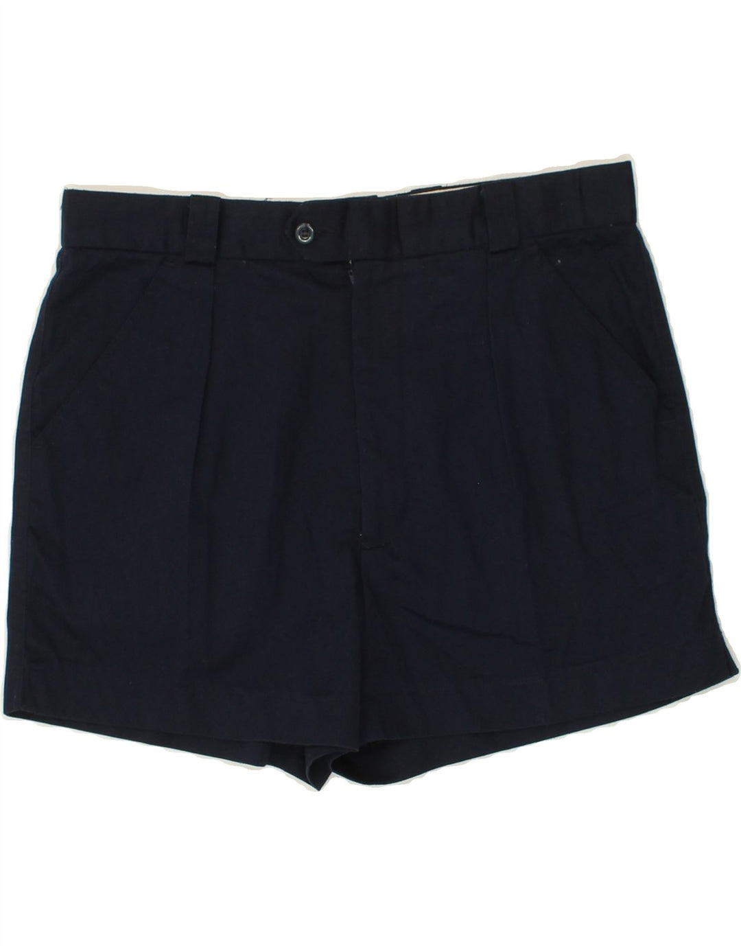 VINTAGE Womens Pegged Chino Shorts IT 50 XL W32 Navy Blue Polyester Vintage Vintage and Second-Hand Vintage from Messina Hembry 