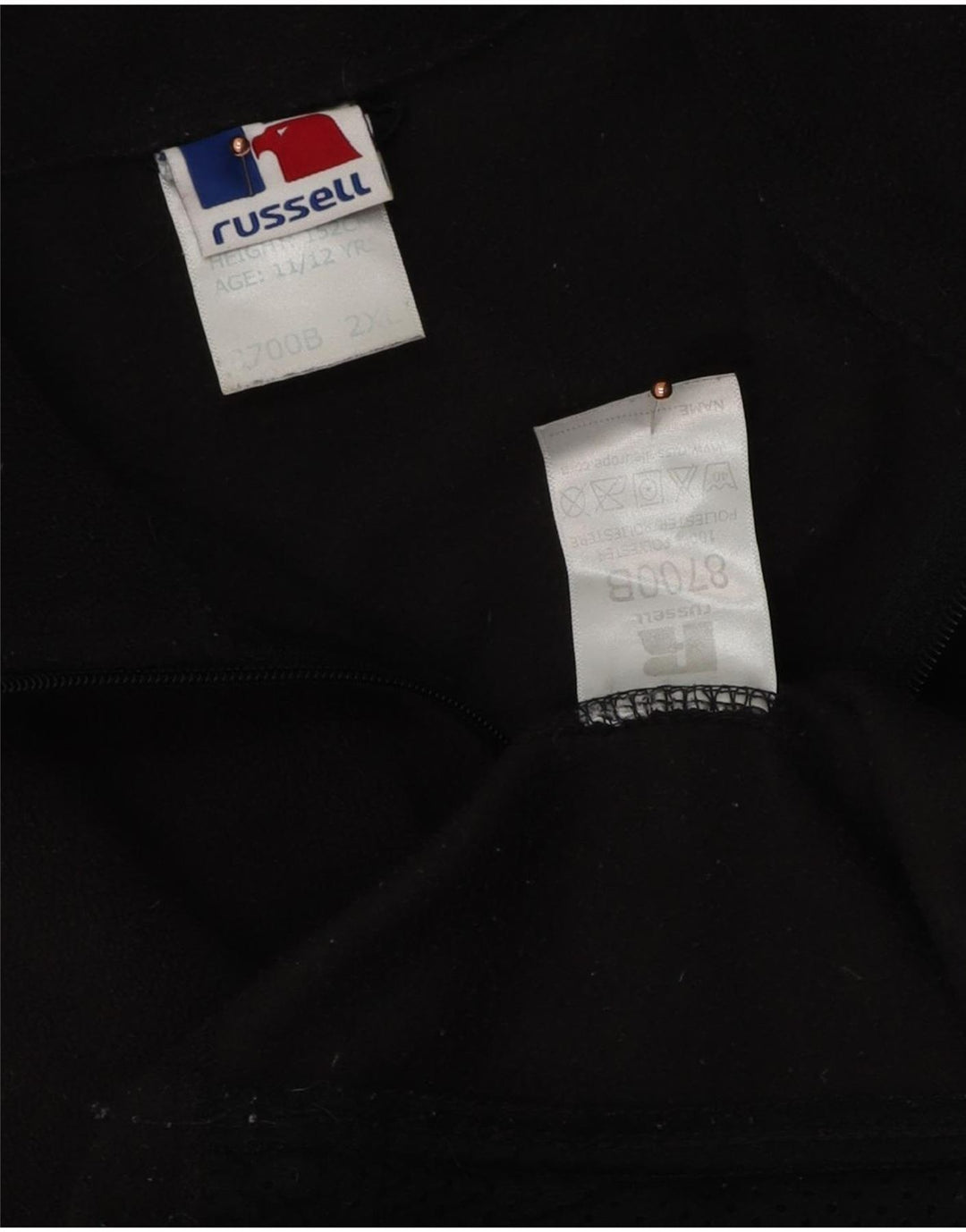 Russell Athletic Boys Fleece Jacket 11-12 ετών 2XL μαύρο πολυεστέρα