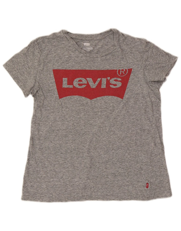 Γυναικείο γραφικό μπλουζάκι Levi's Top UK 10 Small Grey Flecked