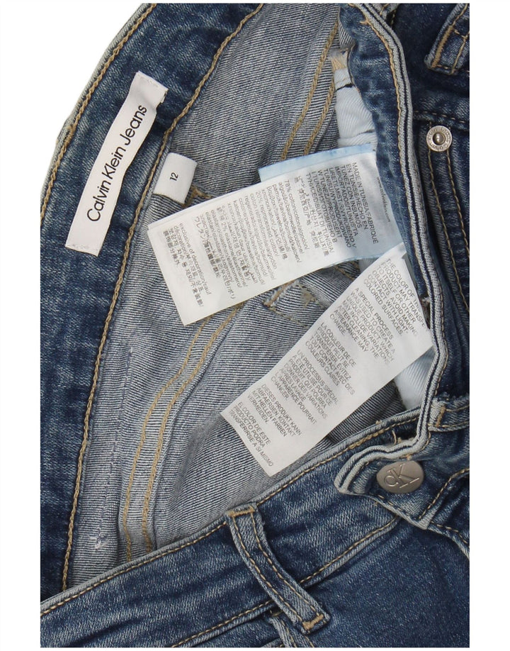 CALVIN KLEIN Girls Bootcut Jeans 11-12 ετών W26 L28 Μπλε βαμβακερό