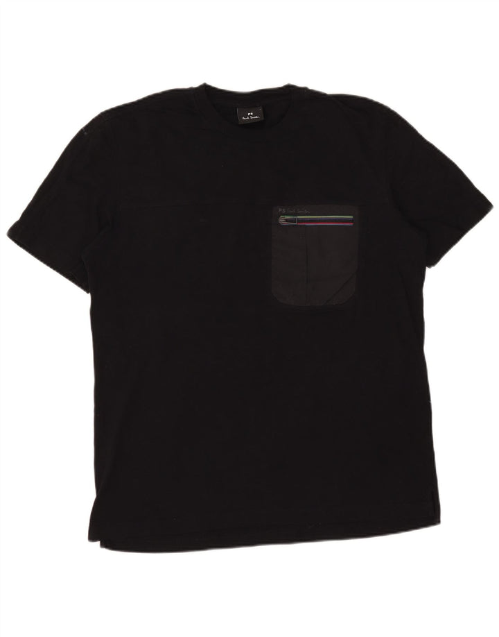 Ανδρικό μπλουζάκι Paul Smith Top μεγάλο μαύρο βαμβακερό