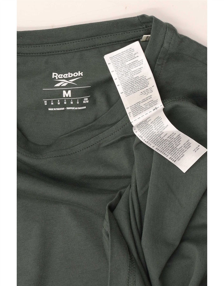 Ανδρικό γραφικό T-Shirt Reebok Top Μεσαίο πράσινο βαμβακερό