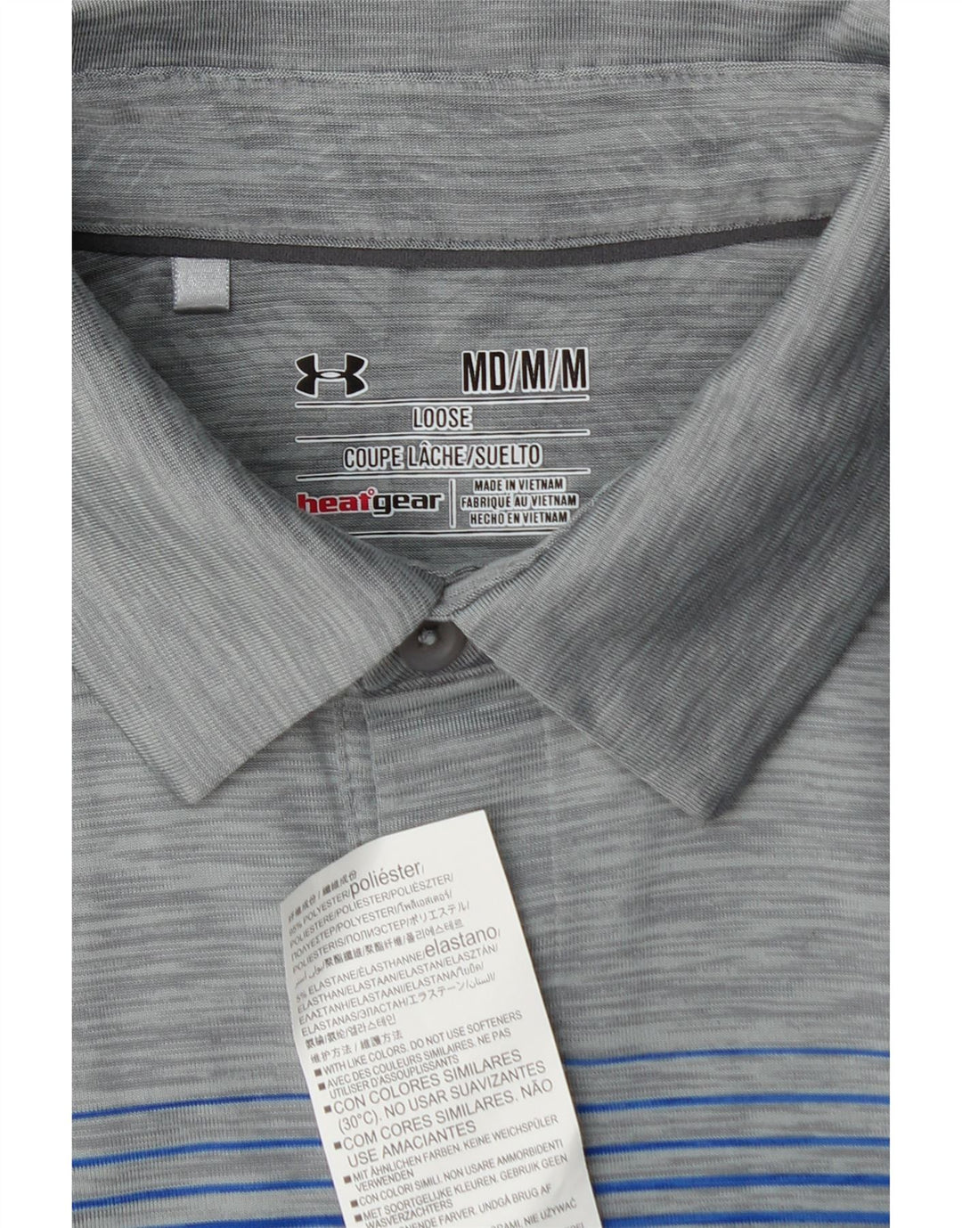 Ανδρικό μπλουζάκι πόλο με μεσαίο γκρι χρώμα, πολυεστέρας