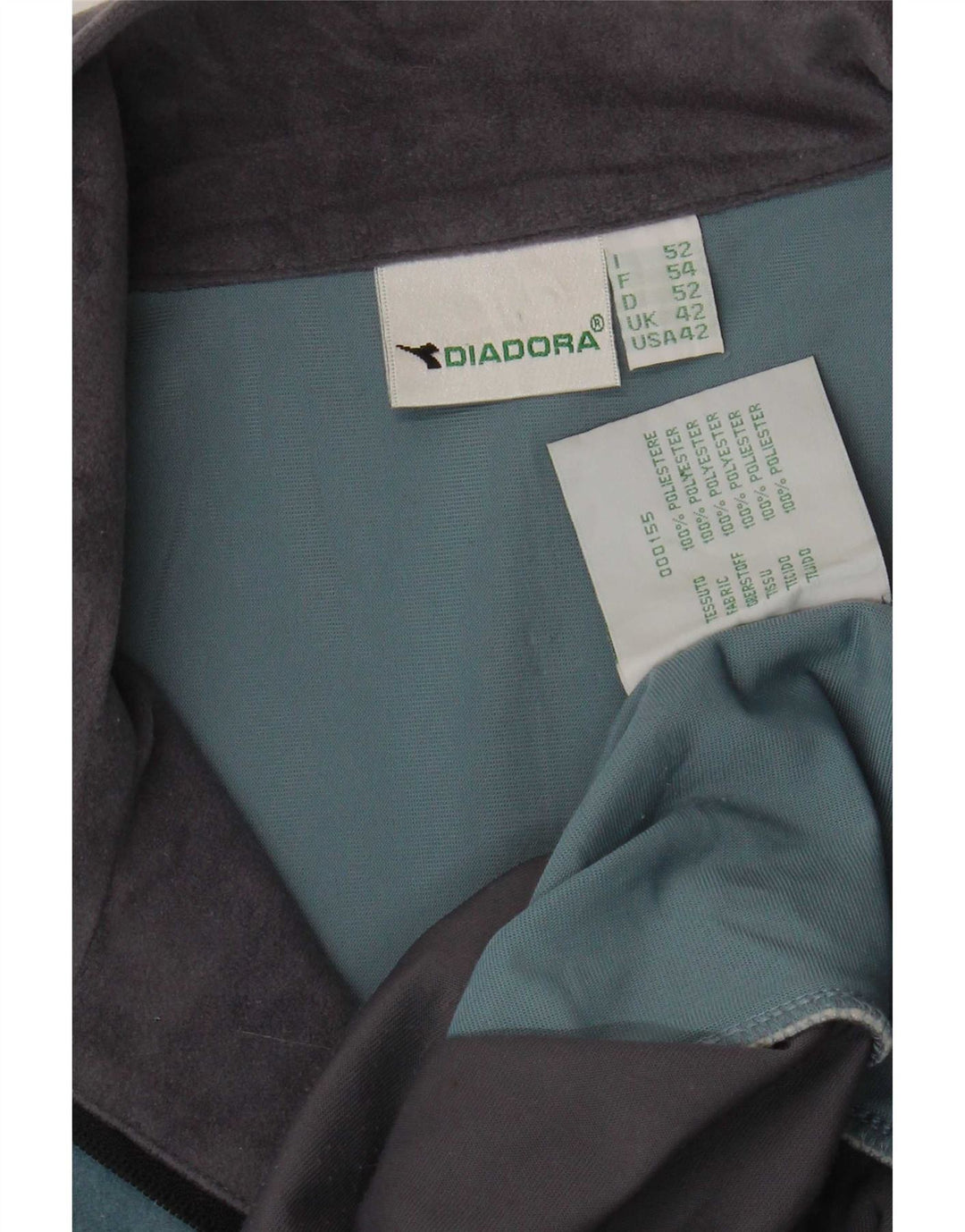 Diadora Ανδρικό Fleece Jacket UK 42 XL Blue Colorblock Polyester