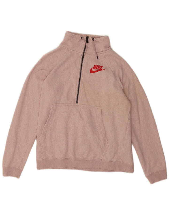 Γυναικείο φούτερ με φερμουάρ Nike Jumper UK 14 Medium Pink Flecked