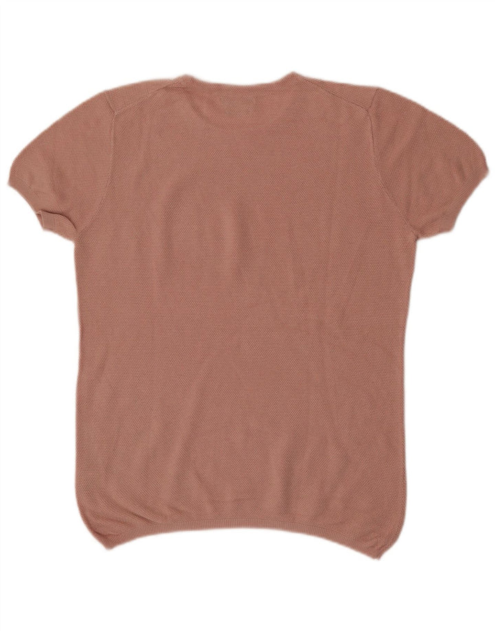 Massimo Dutti Γυναικεία Μπλούζα Top UK 16 Large Pink Cotton