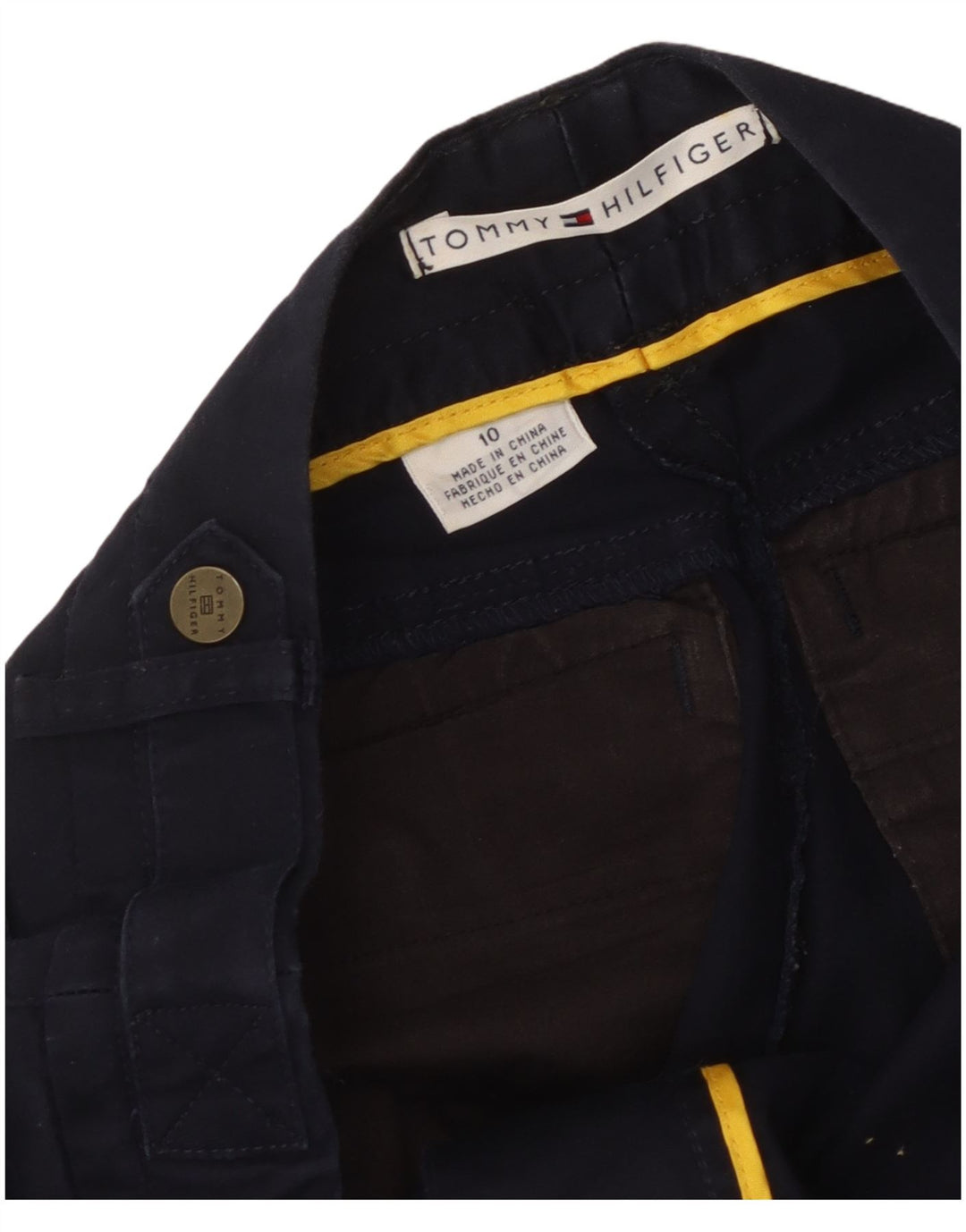 Tommy Hilfiger Γυναικείο Cropped Παντελόνι US 10 Large W32 L25 Navy Blue