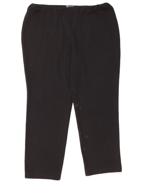 Marks & Spencer Womens Straight Casual Trousers UK 18 XL W36 L27 Black