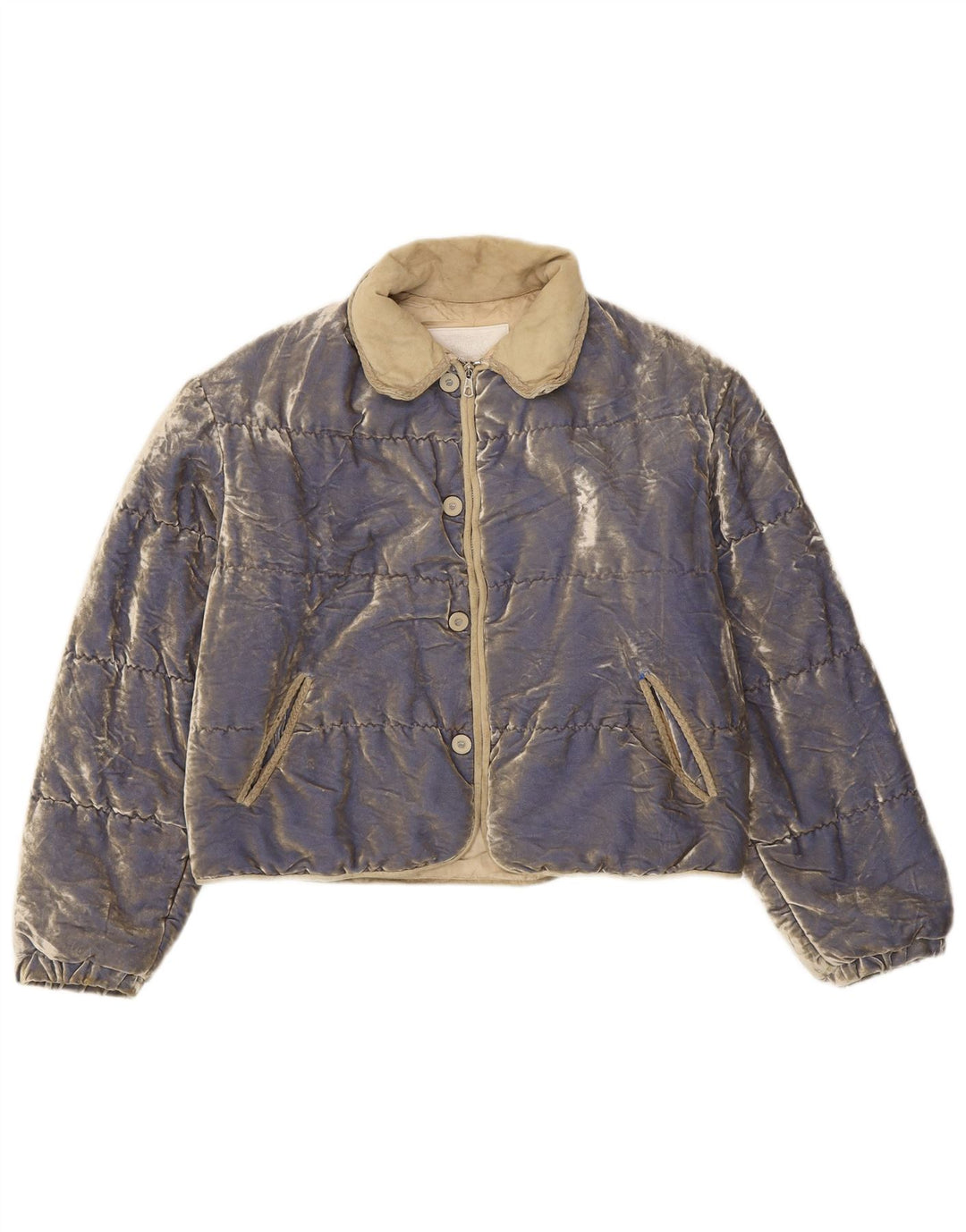 Cipriani Γυναικείο βελούδινο μπουφάν IT 42 Medium Blue