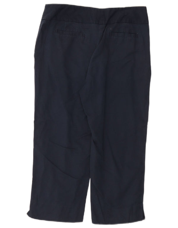 LAURA ASHLEY Γυναικείο ίσιο παντελόνι Capri UK 6 XS W28 L21 Navy Blue