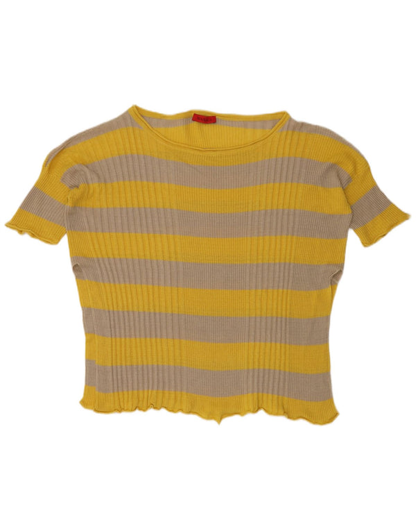 Max & Co. Γυναικείο T-Shirt Top UK 22 3XL Κίτρινο ριγέ
