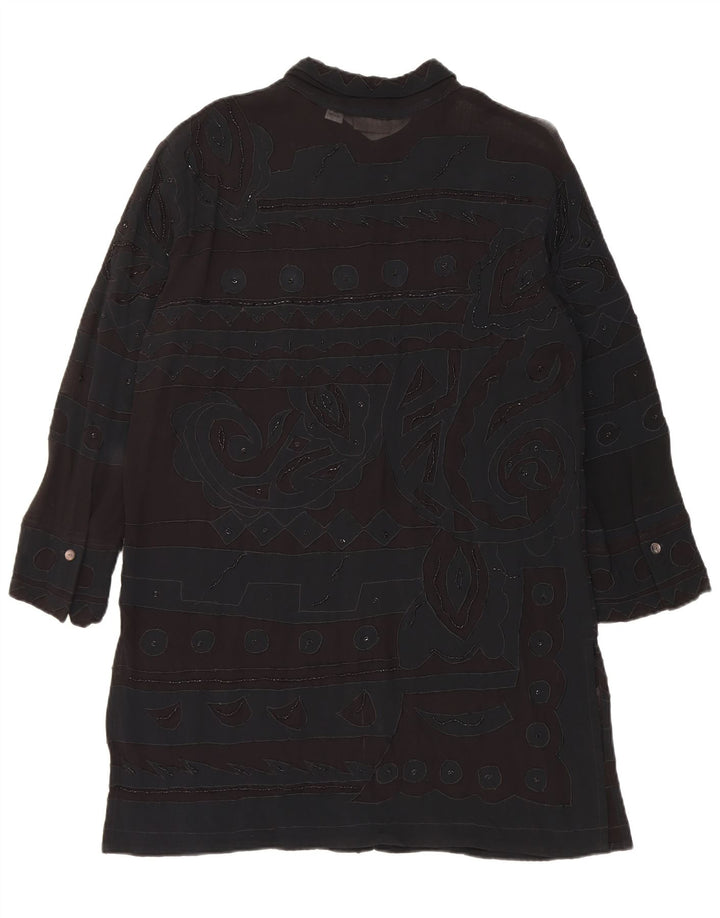 Γυναικείο πουκάμισο Chico's UK 14 Medium Black Geometric Rayon
