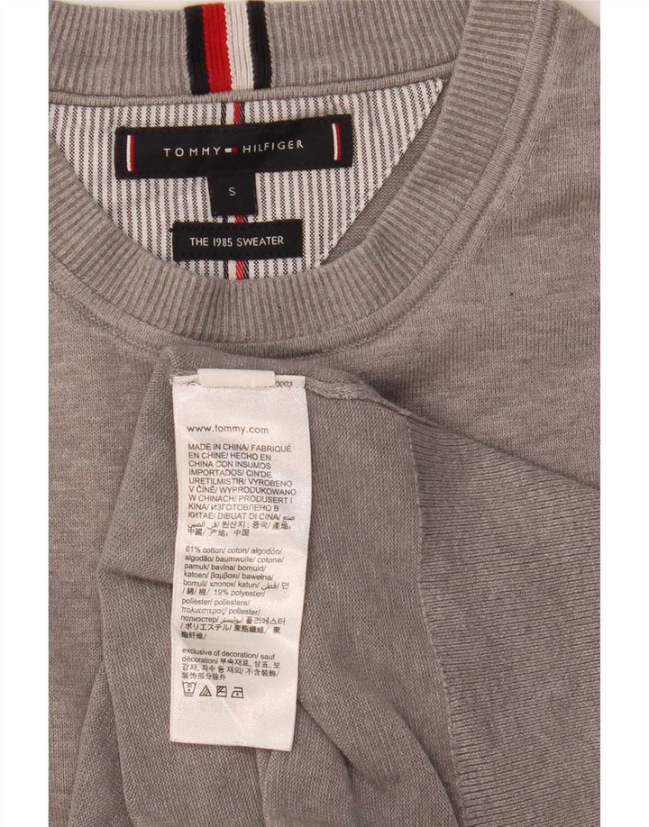 Ανδρικό πουλόβερ Tommy Hilfiger Crew Neck Jumper Μικρό Γκρι βαμβακερό