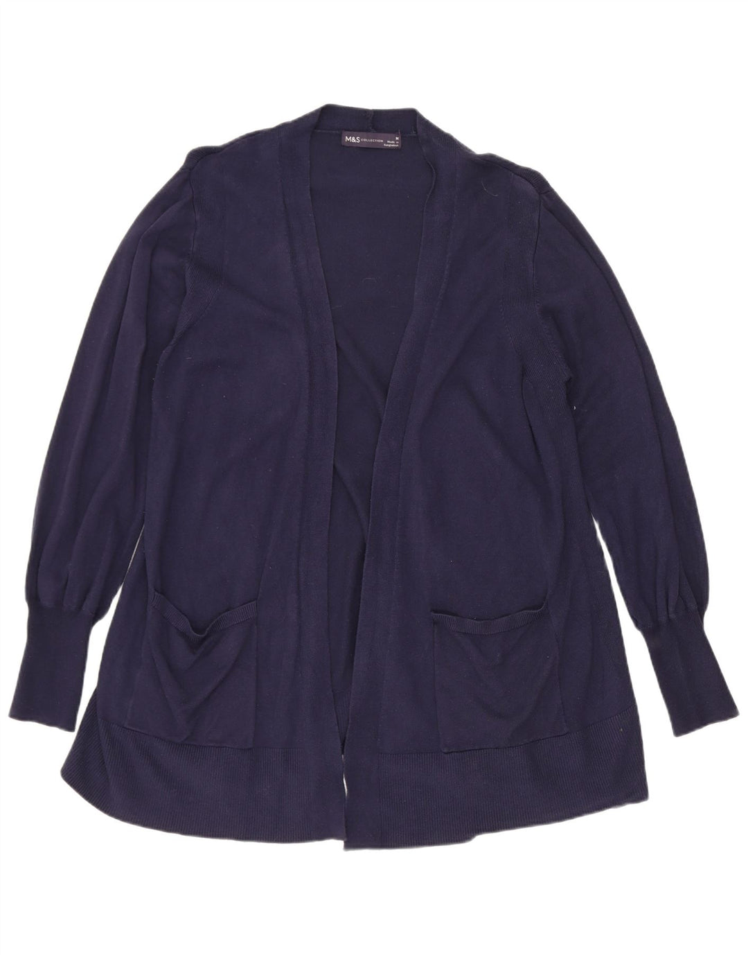 Marks & Spencer Γυναικείο πουλόβερ Longline Cardigan Μεσαίο Navy Blue