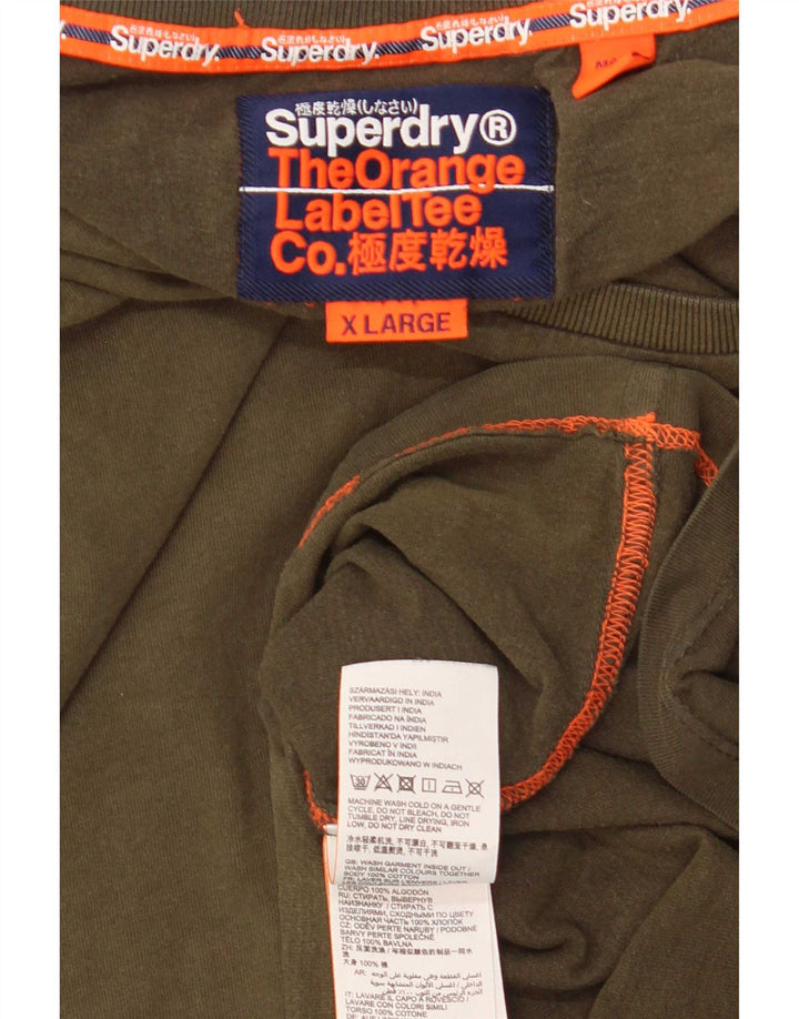 Ανδρικό T-Shirt Superdry Top XL Χακί βαμβακερό
