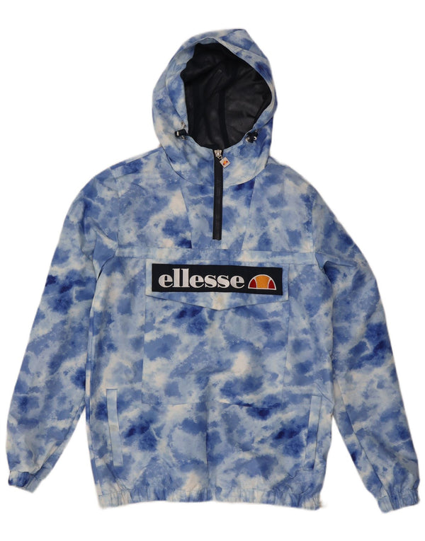 Ellesse Ανδρικό μπουφάν βροχής πουλόβερ με κουκούλα UK 36 Small Blue Tie Dye Polyester